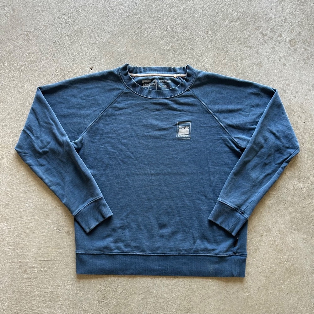 Patagonia Alpine Icon Regenerative Sweatshirt Womens Large Navy Blue Crewneck